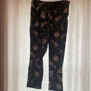 Cynthia Rowley Black and White Cropped Jumpsuit with Floral Elegance